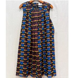Anna Sui for Target 20th Anniversary Metallic Floral Geometric Shift Dress L